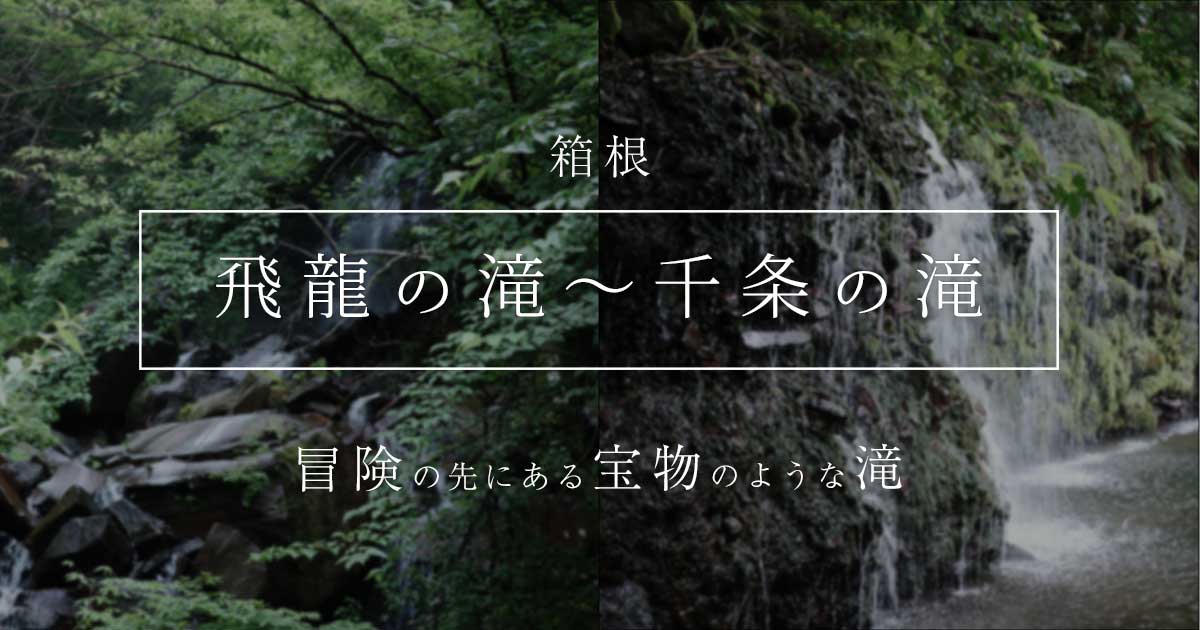箱根：飛龍の滝から千条の滝は、冒険の先にある宝物のような滝だった。
